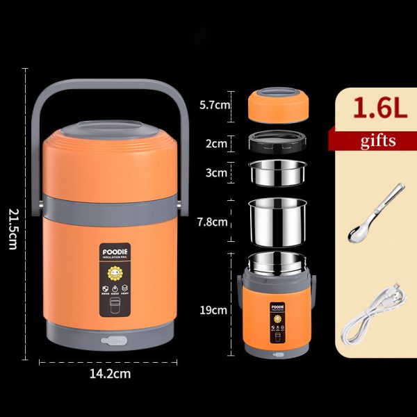 Multi-Layer Insulated Lunchboxes Worker Double-Layer Portable 304 Stainless Steel Sealed Rice Lunchbox - Image 12