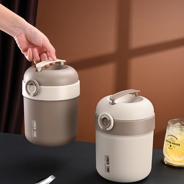 Large capacity insulated lifting pot, stainless steel portable carrying rice bucket - Image 4