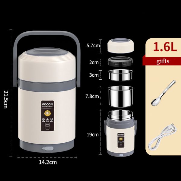 Multi-Layer Insulated Lunchboxes Worker Double-Layer Portable 304 Stainless Steel Sealed Rice Lunchbox - Image 10