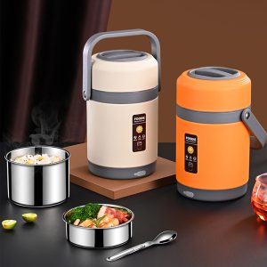 Multi-Layer Insulated Lunchboxes Worker Double-Layer Portable 304 Stainless Steel Sealed Rice Lunchbox
