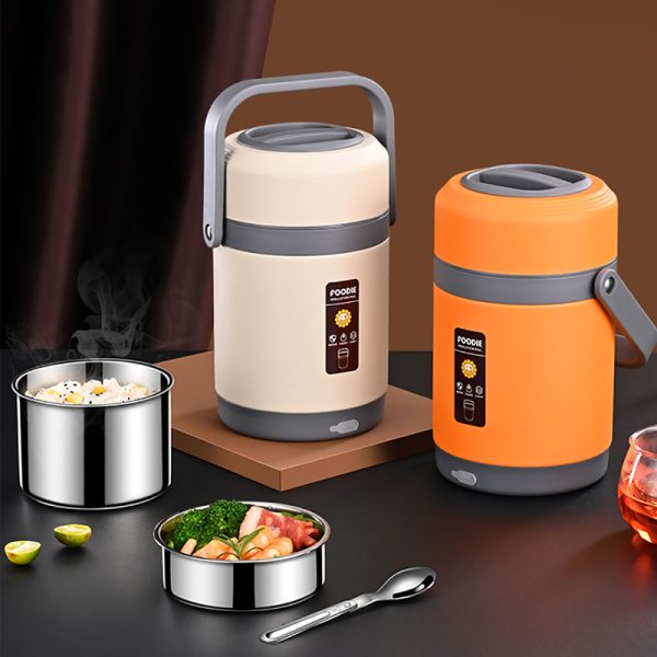Multi-Layer Insulated Lunchboxes Worker Double-Layer Portable 304 Stainless Steel Sealed Rice Lunchbox