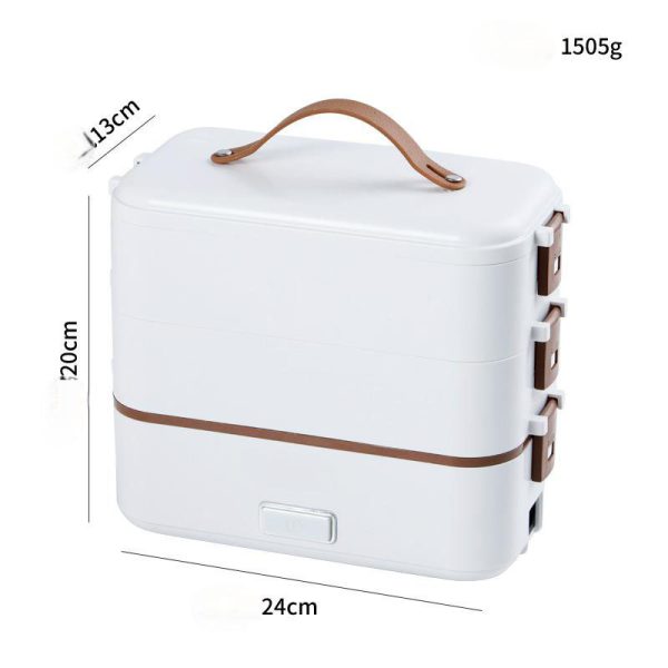 Electric lunch box stainless steel liner portable plug-in small insulation lunch box home heating lunch box steaming rice artifa - Image 4