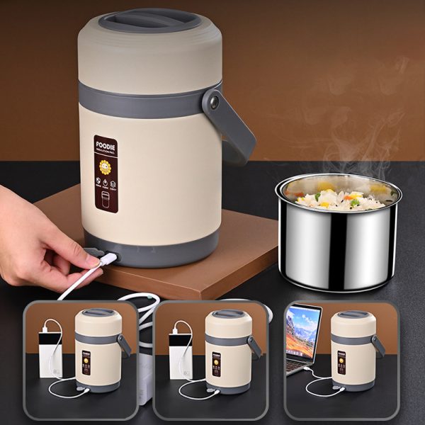 Multi-Layer Insulated Lunchboxes Worker Double-Layer Portable 304 Stainless Steel Sealed Rice Lunchbox - Image 4