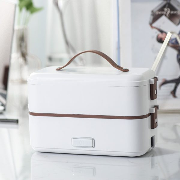 Electric lunch box stainless steel liner portable plug-in small insulation lunch box home heating lunch box steaming rice artifa - Image 5