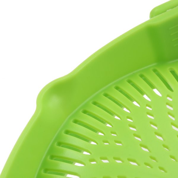 Silicone Kitchen Strainer Clip Pan Drain Rack Bowl Funnel Rice Pasta Vegetable Washing Colander Draining Excess Liquid Univers - Image 6