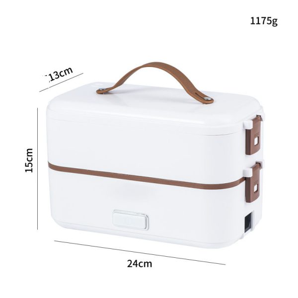 Electric lunch box stainless steel liner portable plug-in small insulation lunch box home heating lunch box steaming rice artifa - Image 2