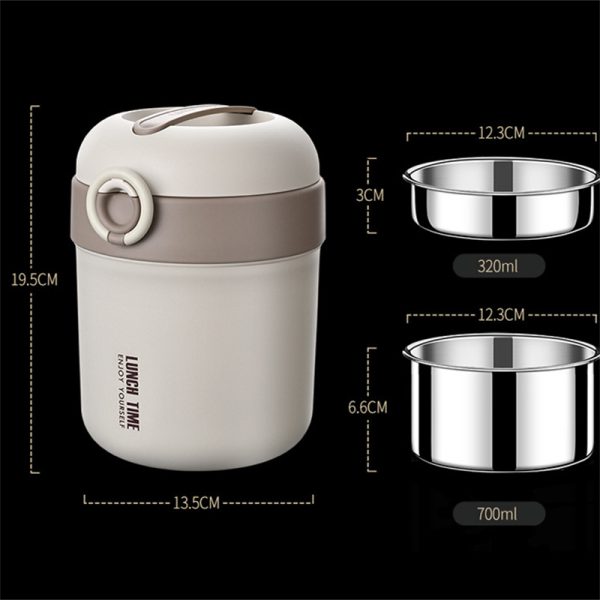 Large capacity insulated lifting pot, stainless steel portable carrying rice bucket - Image 7
